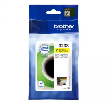 Originalus Brother LC-3233Y geltonas kasetė 1500 puslapių DCP-J1100DW/MFC-J1300DW