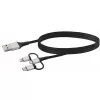 USB laidas Schwaiger LKU 100 1,5 m USB 2.0 A Micro-USB B juodas sidabrinis