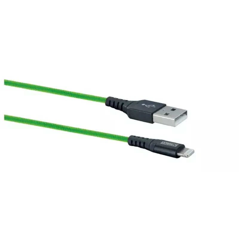 Mobiliojo telefono laidas Schwaiger LPRO420 501 Žalias 1,2 m USB A Lightning