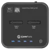 CoreParts MS-CLONER-SATA M.2 SSD dokavimo stotelė su klonavimo funkcija, USB 3.2 Gen 2 Type-C, juoda