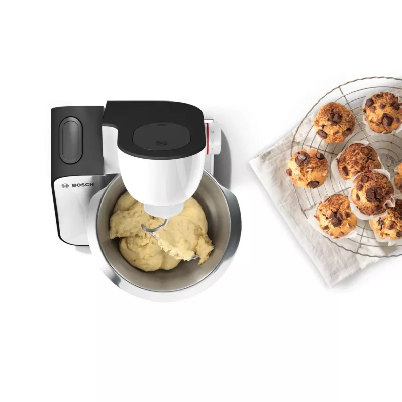 Bosch MUM5 Start Line universalus virtuvės kombainas 800 W 3,9 L oranžinis, sidabrinis, permatomas, baltas