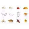 Bosch MUM5 Start Line universalus virtuvės kombainas 800 W 3,9 L oranžinis, sidabrinis, permatomas, baltas