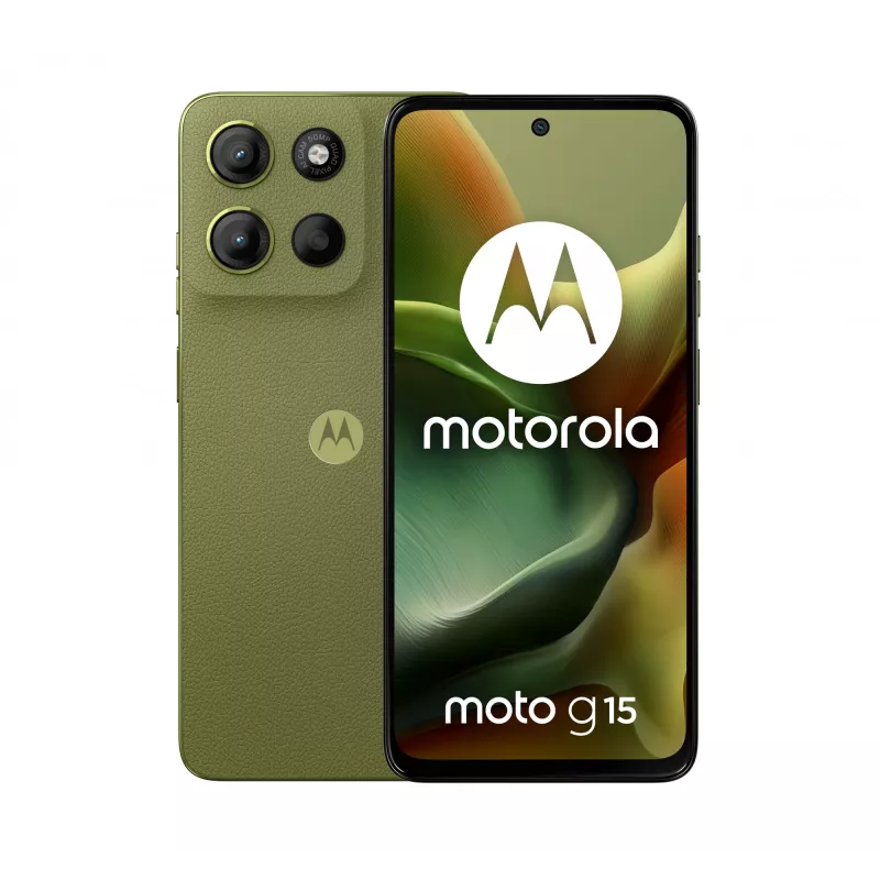 Mobilusis telefonas Motorola moto g15 17,1 cm (6,72 colio) Dual SIM Android 15 4G USB Type-C 8 GB 256 GB 5200 mAh Žalia
