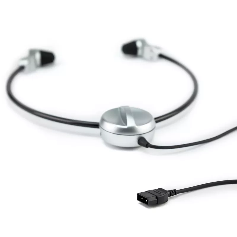 Grundig Swingphone 568 ausinės su smakro juosta, laidinės, juodos, sidabrinės