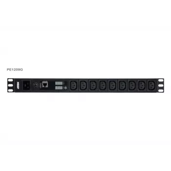 ATEN Basic Metered 1U PDU – 9 lizdų, srovės stebėjimas