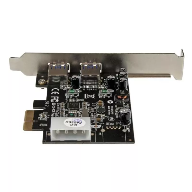 StarTech.com 2 prievadų PCI Express (PCIe) SuperSpeed USB 3.0 kortelės adapteris su UASP - LP4 maitinimu