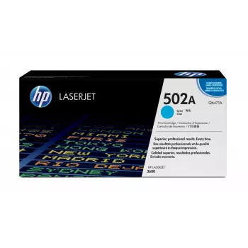 HP 502A Cyan Original LaserJet kasetė, 4000 puslapių, žydra, 1 vnt.