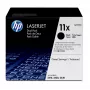 HP 11X didelės išeigos juodos originalios HP LaserJet kasečių dvejetas, 2 vnt.
