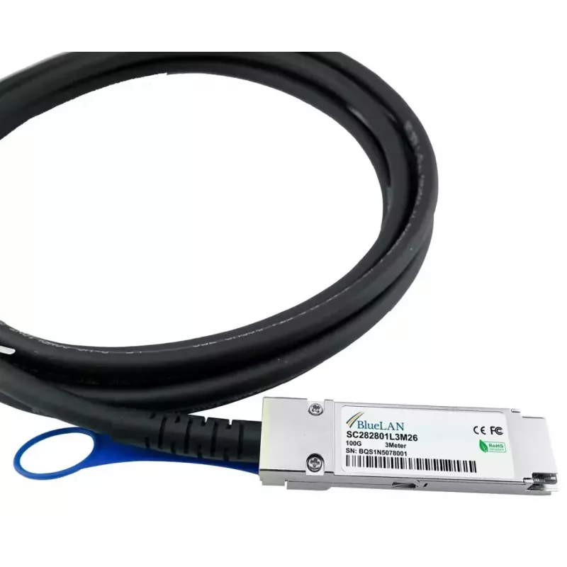 BlueOptics QSFP28-DAC-2M-SO InfiniBand/šviesolaidinis kabelis 2m Vyriškas/Vyriškas