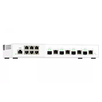 QNAP QSW-M2106-4C tinklo jungiklis, valdomas L2, 2.5G Ethernet (100/1000/2500), baltas