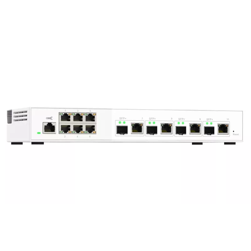 QNAP QSW-M2106-4C tinklo jungiklis, valdomas L2, 2.5G Ethernet (100/1000/2500), baltas