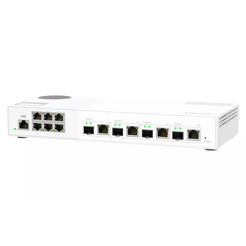 QNAP QSW-M2106-4C tinklo jungiklis, valdomas L2, 2.5G Ethernet (100/1000/2500), baltas