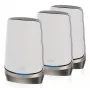 NETGEAR Orbi RBKE963 AXE11000 WiFi 6E tinklo sistema, keturių juostų (2,4 GHz / 5 GHz-1 / 5 GHz-2 / 6 GHz), Wi-Fi 6 (802.11ax), pilka/balta, 16 vidinių antenų