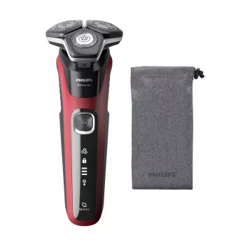 Rotacinis skustuvas Philips Series 5000 S5883/10 — 3 galvutės, šlapias ir sausas skutimas, 60 min veikimo, LED ekranas, USB įkrovimas