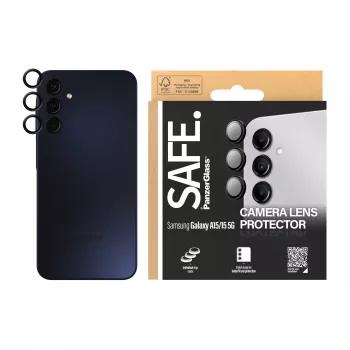 Apsauginis kameros lęšio stikliukas PanzerGlass SAFE. Samsung Galaxy A15 Juodas Atsparus Įbrėžimams Smūgiams