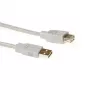 ACT USB 2.0 A kištukas - USB A lizdas dramblio kaulo spalvos 3 m