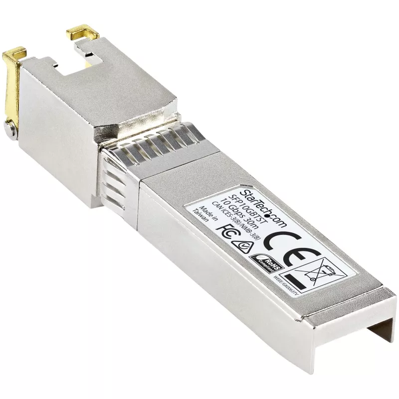 StarTech.com MSA suderinamas SFP+ siųstuvas-imtuvas - 10GBASE-T - SFP į RJ45 Cat6/Cat5e - 10GE Gigabit Ethernet SFP+ - RJ-45 30 m