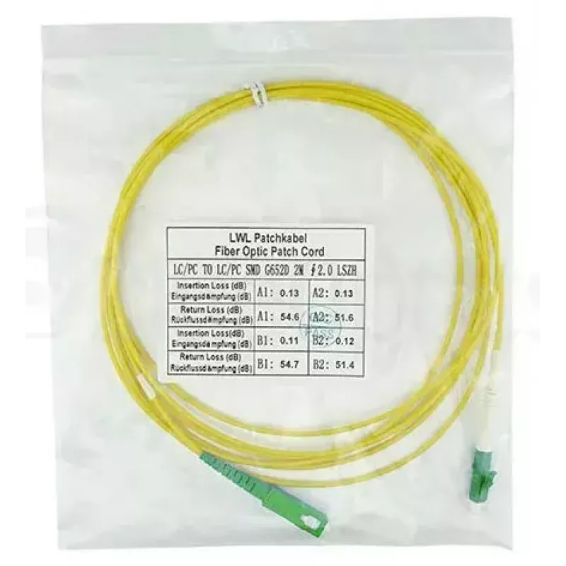 Skaidulinis optinis kabelis BlueOptics SFP2122BU20MM LC SC G.657.A1 20 m Geltonas