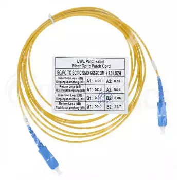 Šviesolaidinis kabelis BlueOptics SFP2222BU50MK SC G.657.A1 50 m Geltonas