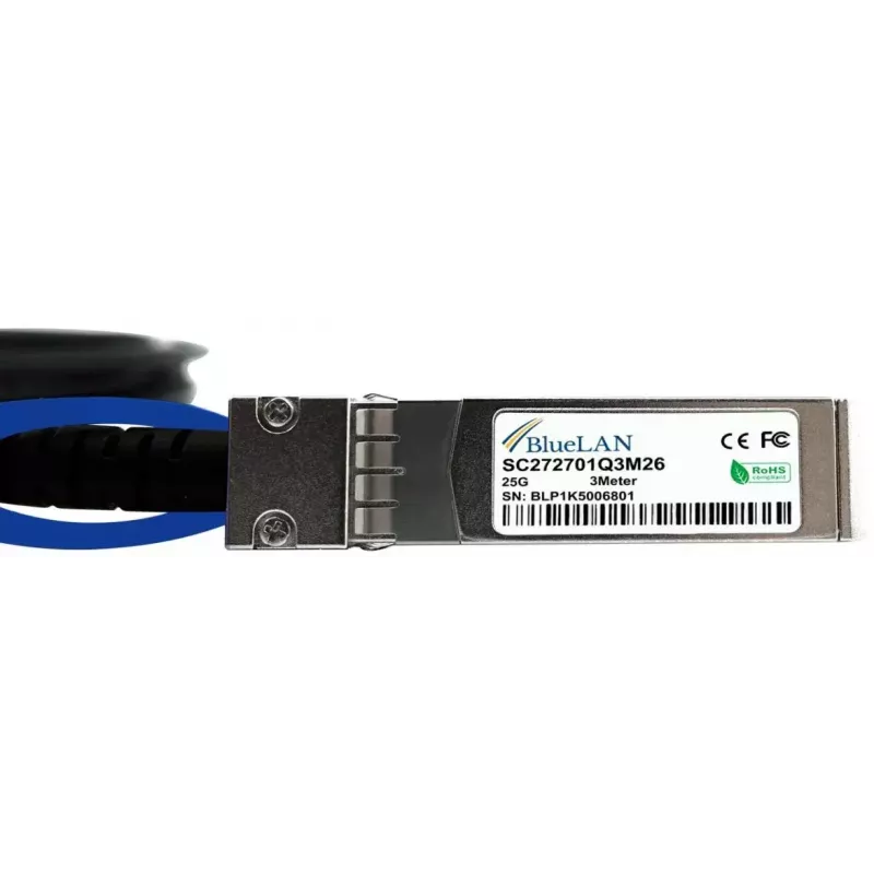 InfiniBand/šviesolaidinis kabelis BlueOptics SFP-25G-C50CM 0,5 m SFP28 juodas