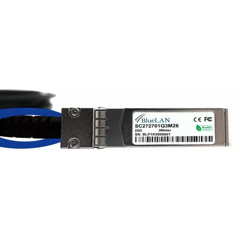 SFP28 DAC kabelis BlueOptics SFP28-DAC-3M-HU 3m, vyriški jungtys