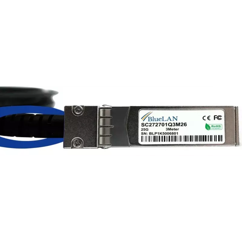 SFP28 DAC kabelis BlueOptics SFP28-DAC-3M-LO-BL 3 m vyriškas/vyriškas