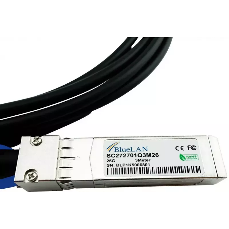 SFP28 DAC kabelis BlueOptics SFP28-DAC-3M-SW-BL 3m vyriškas/vyriškas