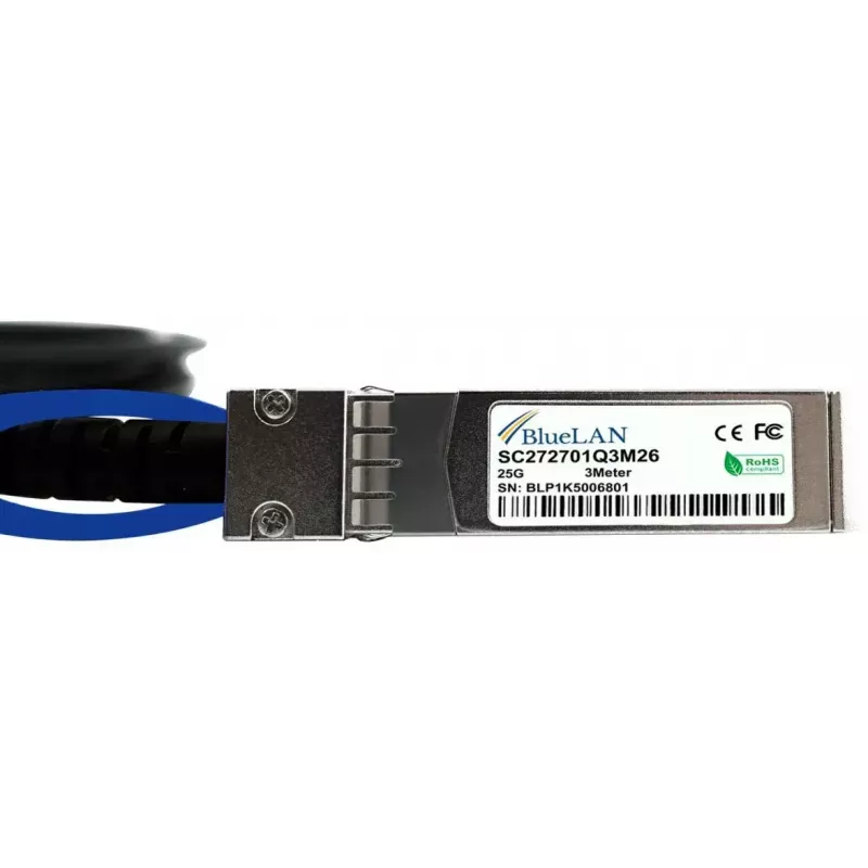 SFP28 DAC kabelis BlueOptics SFP28-DAC-3M-ZY 3m Vyriški/Vyriški