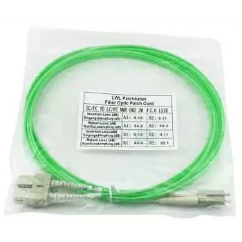 Skaidulinis optinis kabelis BlueOptics SFP3132GU20MK LC SC OM5 20 m Geltonas