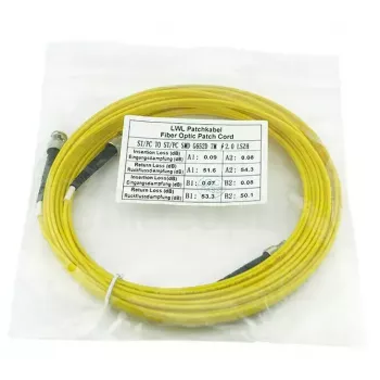 Skaidulinis optinis kabelis BlueOptics SFP3333BU7.5MK 7,5 m ST Geltonas
