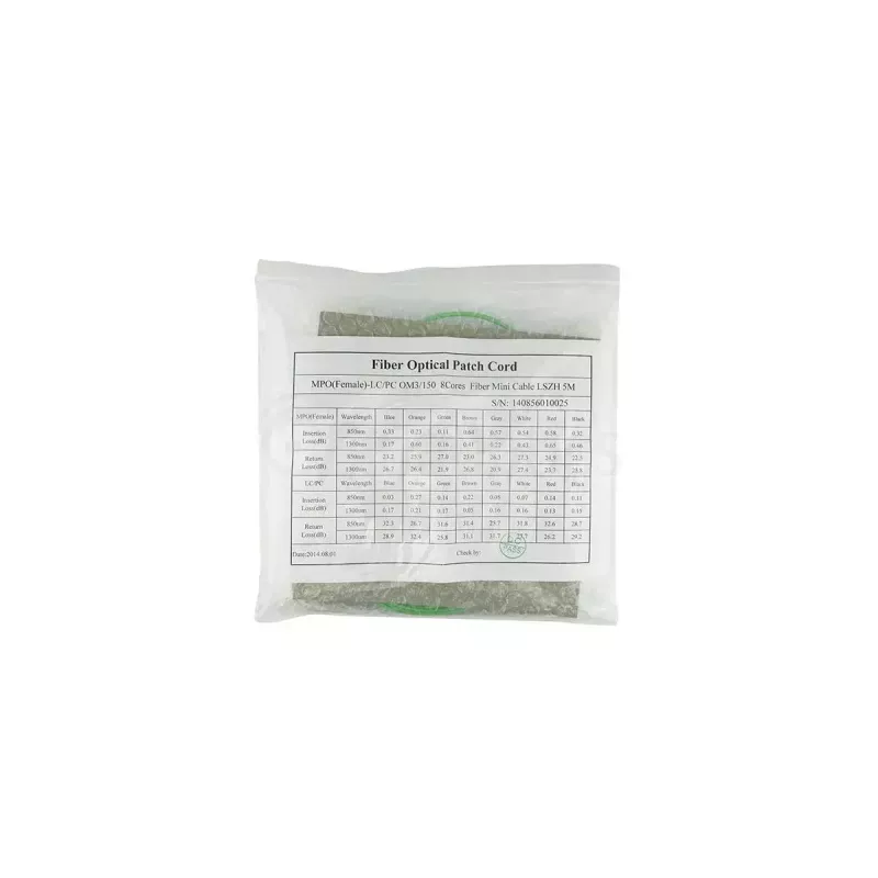 Šviesolaidinis kabelis BlueOptics SFP5141GU5MKB MPO 4x LC OM5 5m Lime