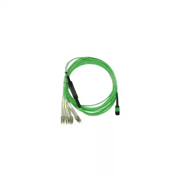 Skaidulinis optinis kabelis BlueOptics SFP5141GU7.5MKB MPO 4x LC OM5 7,5 m žalios spalvos