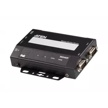 ATEN 2 prievadų RS-232/422/485 saugus įrenginių serveris su PoE