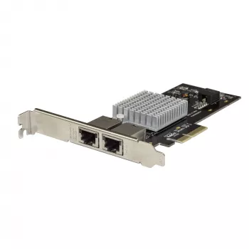 StarTech.com Dviejų prievadų 10G PCIe tinklo adapterio kortelė - Intel-X550AT 10GBASE-T ir NBASE-T PCI Express tinklo sąsajos adapteris 10/5/2.5/1GbE kelių gigabitų Ethernet 5 greičių NIC LAN kortelė