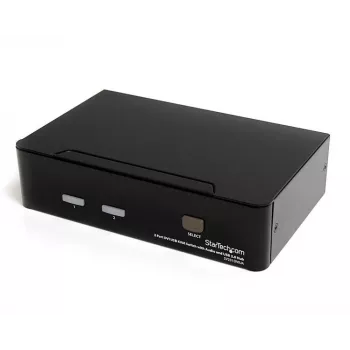 StarTech.com 2 prievadų DVI USB KVM jungiklis su garsu ir USB 2.0 šakotuvu