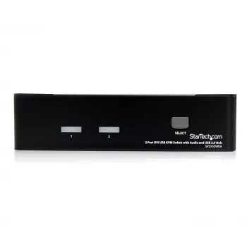StarTech.com 2 prievadų DVI USB KVM jungiklis su garsu ir USB 2.0 šakotuvu