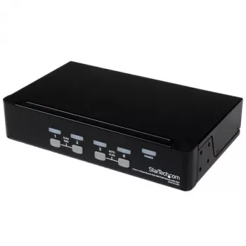 StarTech.com 4 prievadų 1U stelažinis USB KVM jungiklis su OSD, 1920 x 1440 pikselių, stelažinis montavimas, 5,4 W, 1U, juodas