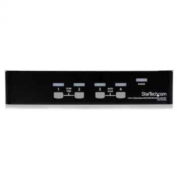 StarTech.com 4 prievadų 1U stelažinis USB KVM jungiklis su OSD, 1920 x 1440 pikselių, stelažinis montavimas, 5,4 W, 1U, juodas