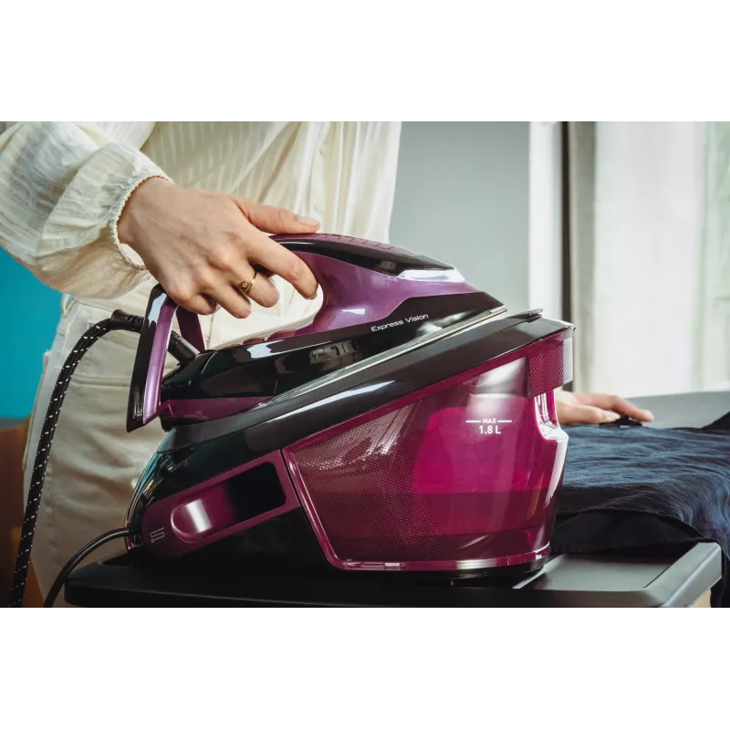 Tefal Express Vision SV8152 2800 W 1.8 L Durilium AirGlide Autoclean padas Violetinė, Juoda