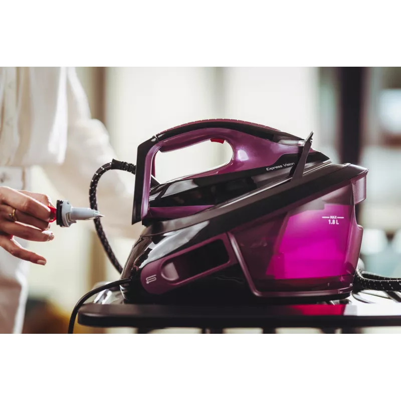 Tefal Express Vision SV8152 2800 W 1.8 L Durilium AirGlide Autoclean padas Violetinė, Juoda