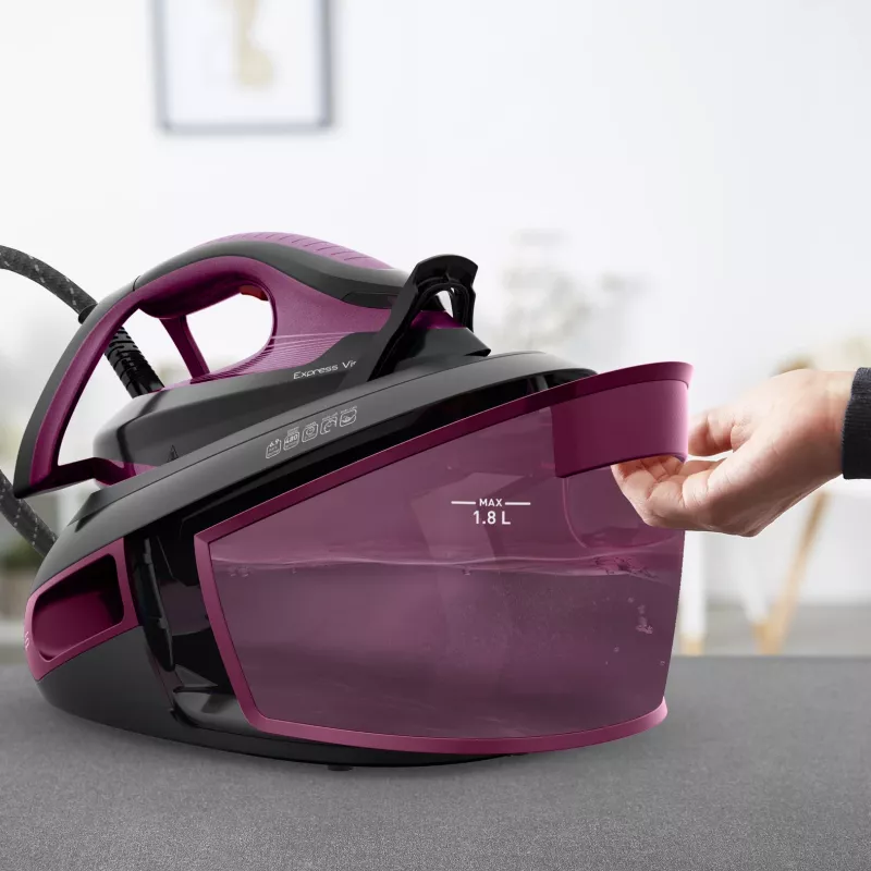 Tefal Express Vision SV8152 2800 W 1.8 L Durilium AirGlide Autoclean padas Violetinė, Juoda