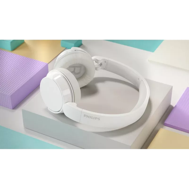 Philips 4000 serijos TAH4209WT/00 belaidės ausinės ant galvos, skambučiams ir muzikai, baltos