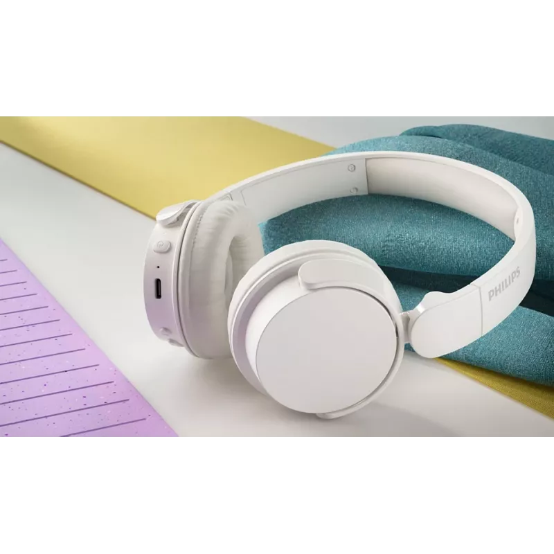 Philips 4000 serijos TAH4209WT/00 belaidės ausinės ant galvos, skambučiams ir muzikai, baltos