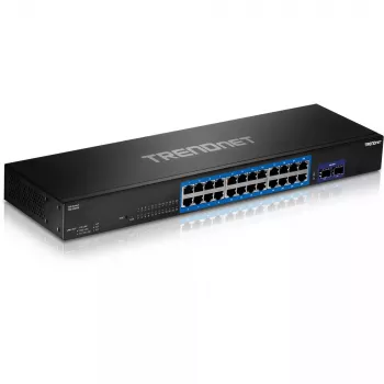 Switch Trendnet TEG-30262 v1.0R Gigabit Ethernet 24 prievadai 1U juodas