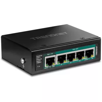 Tinklo jungiklis TRENDnet TI-B541, nevaldomas, 5 prievadų Gigabit Ethernet (10/100/1000) su PoE, juodas