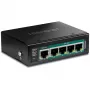 Tinklo jungiklis TRENDnet TI-B541, nevaldomas, 5 prievadų Gigabit Ethernet (10/100/1000) su PoE, juodas