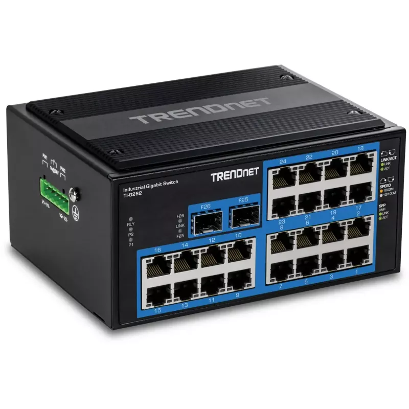 Pramoninis valdomas tinklo jungiklis Trendnet TI-G262 24 prievadai 52 Gbit/s