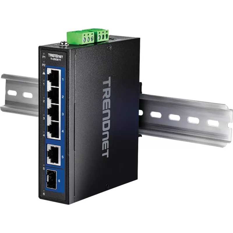 Trendnet TI-G50611 Pramoninis nevaldomas 6 prievadų 2.5G Ethernet jungiklis su 10G SFP palaikymu