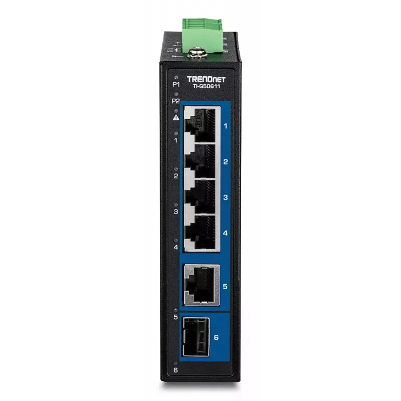 Trendnet TI-G50611 Pramoninis nevaldomas 6 prievadų 2.5G Ethernet jungiklis su 10G SFP palaikymu