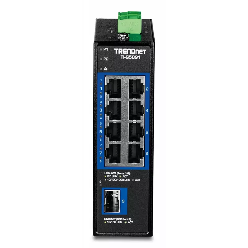 TRENDnet TI-G5091 Pramoninis nevaldomas 9 prievadų 2.5G eterneto jungiklis su 10G SFP+ prievadu